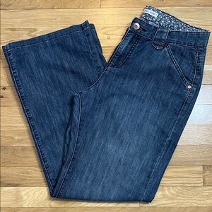 Lee Dark Blue Wide Leg Trouser Style Jeans, Pockets, Retro, Size 8